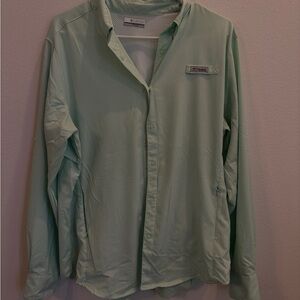 Columbia Women's Mint Green Athletic/Fishing Shirt